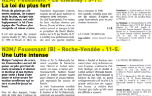 RESULTATS CHAMPIONNAT PAR EQUIPES J2 : 1, 2 &amp; 3 FEVRIER